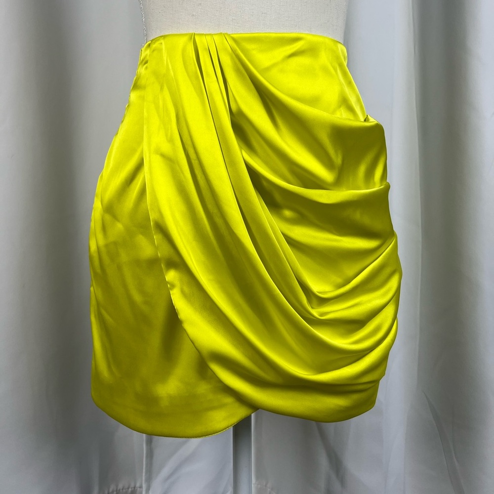 Etiquette Satin Mini Skirt